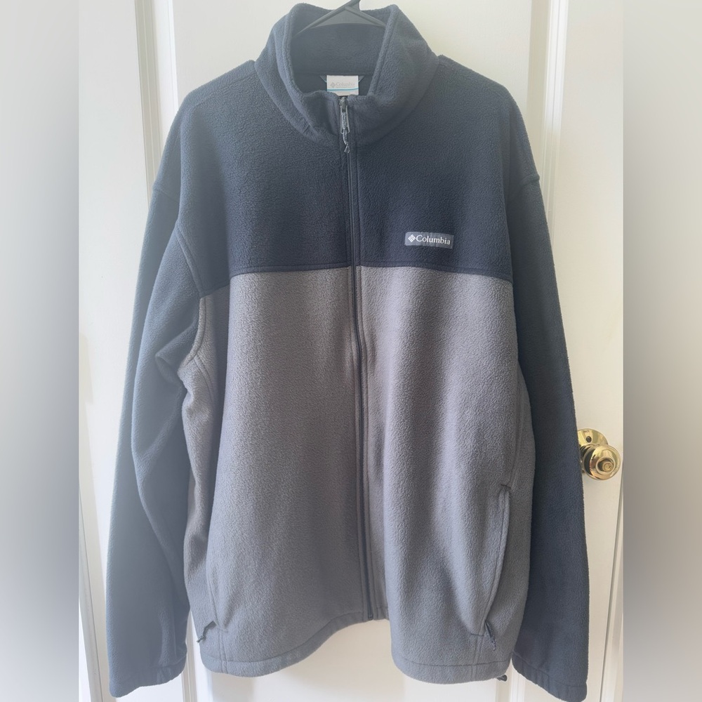Columbia Black and Gray Fleece Jacket men’s size XXL